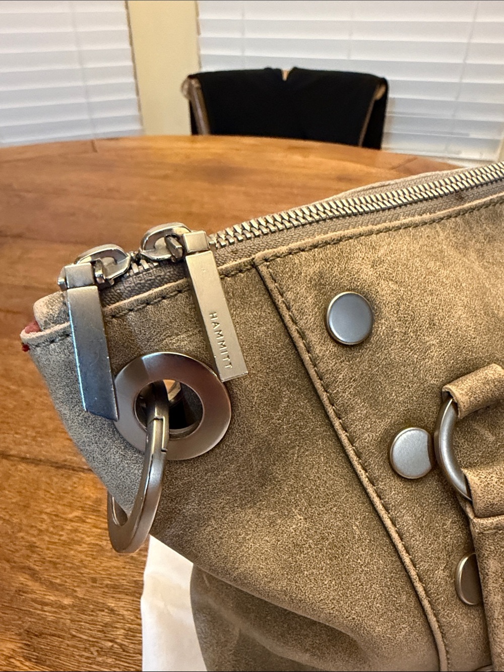 Hammitt Women’s Medium Daniel Leather in Brushed Pewter - Picture 6 of 17